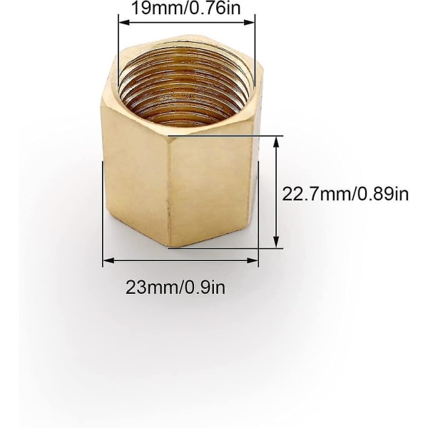 2 delar av pneumatisk anslutning. 1/4" tryckluftshylsa. 21mm lång uttag