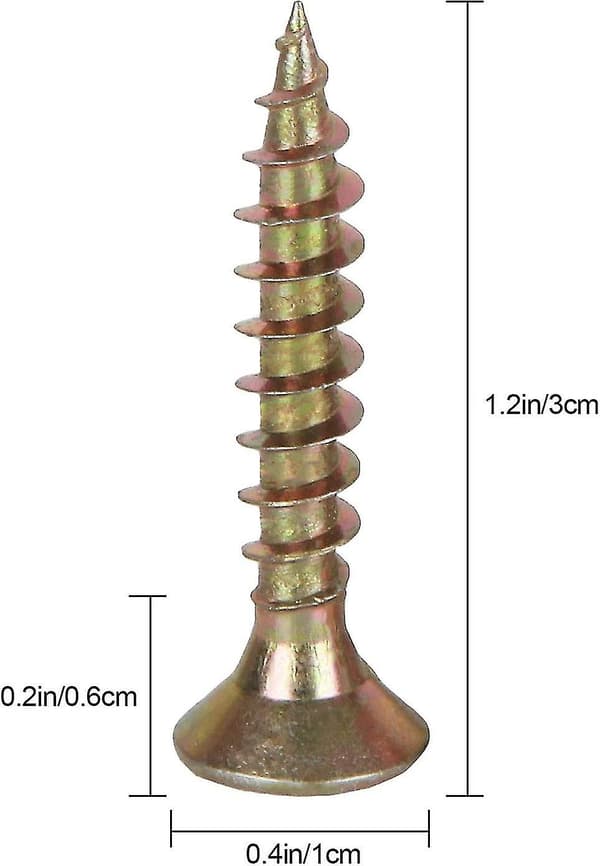 M5 x 30mm Træskruer, Flade Modificerede Spærhovedskruer Til Træ