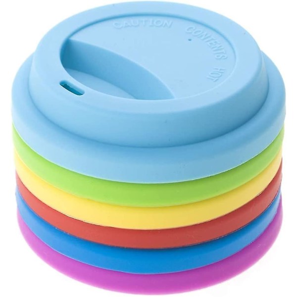 6 st Silikon Dricklock, Återanvändbara Kaffe Mugglock