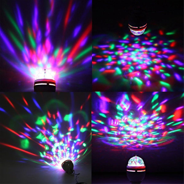 3W LED Bærbar Scene DJ Lys Auto Roterende Pære USB