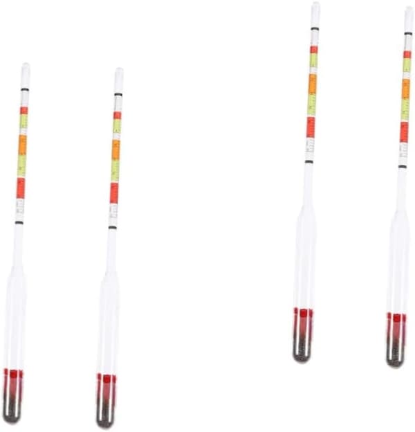 4st Tre-områdes Lönnsirap Hydrometer Öl Vin Sprit Skala Hydrometer