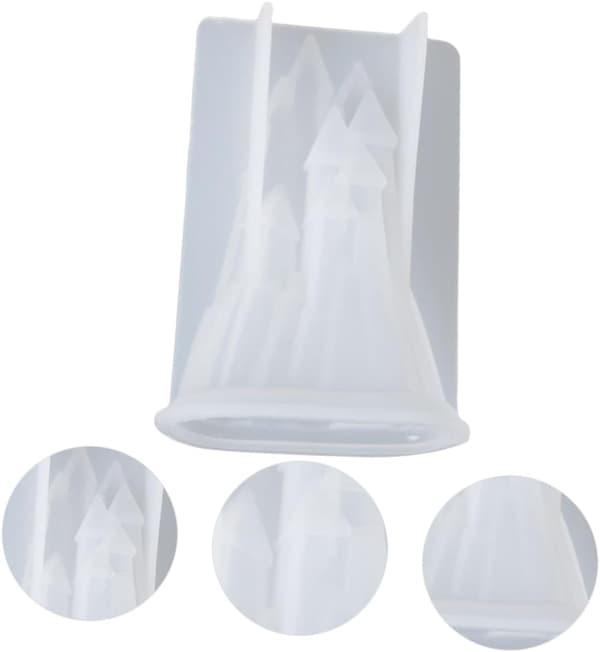 3D Slott Silikonform for DIY Krystall Epoxyharpiks, Matkvalitets Silikon, Detaljert Slottform
