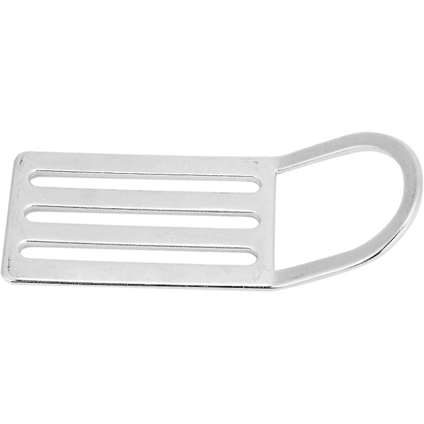 Dykketilbehør, dykke-D-ring i rustfritt stål vektbelteholder glidebryter stopper holder 2 stk sølv