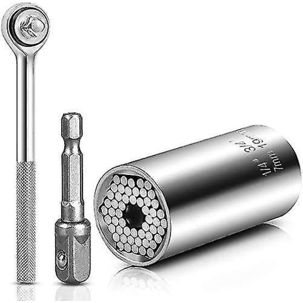 Universal Hylsnyckel 7-19mm Borrmaskin Ratsch Multifunktion