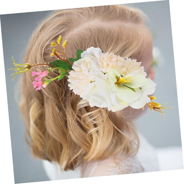 2 stk. Blomsterhårsidekam til brud Elegant hårklipsdekorasjon