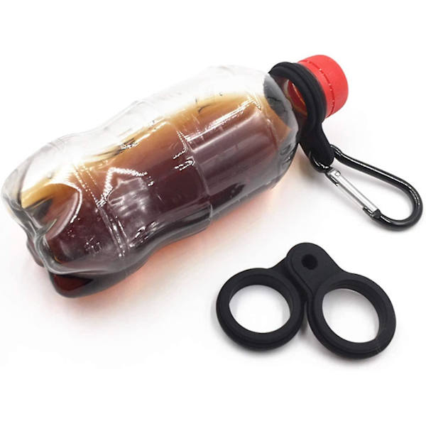 Silikonvattenflaska Spänne, Bärbar Karabiner Utomhus Hängande Spänne Bär Dryck Klippkrok Hållare Hook för Camping Vandring (4st, Slumpmässigt