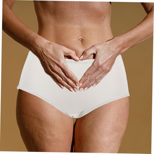 4 stk. Plus Sanitetstrusser til kvinder, periodeunderbukser, ingen lækagebeskyttelse, åndbart undertøj til menstruationsdage