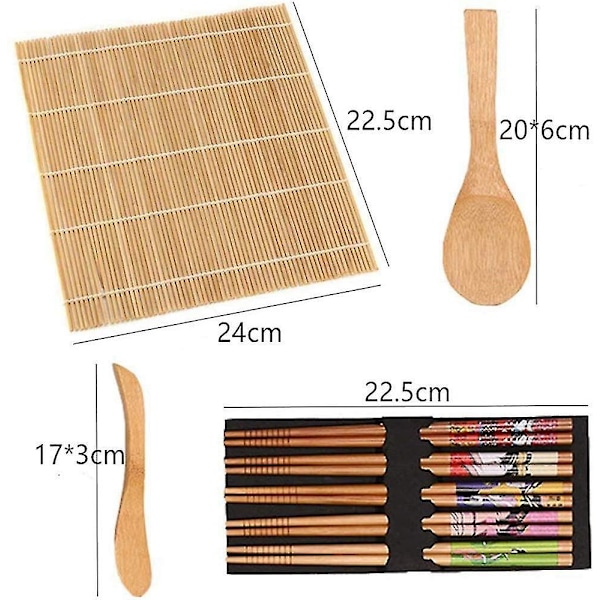 DIY Ris-Håndlavede Spisepinde Gardin Sushi Maker Sæt