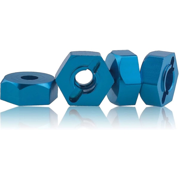 Bilhjul Hexagon Drive Nav Adaptrar Blå 12mm Aluminium Legering Hex Muttrar