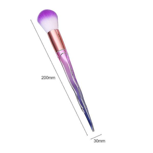 12 stk. Spiral Makeup Pensler Kunstig Fiber Lilla