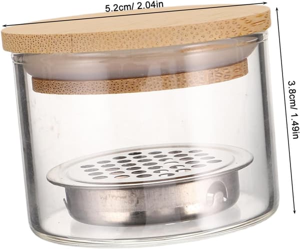 6 STK Neglebørsterenser med fortykkede glaskopper og rustfrit stålnet, multifunktionel