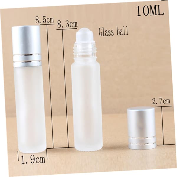 5 st frostat glas aromaterapi rollflaskor tomma eteriska oljerullflaskor för glasrullning Använd för och oljerulle