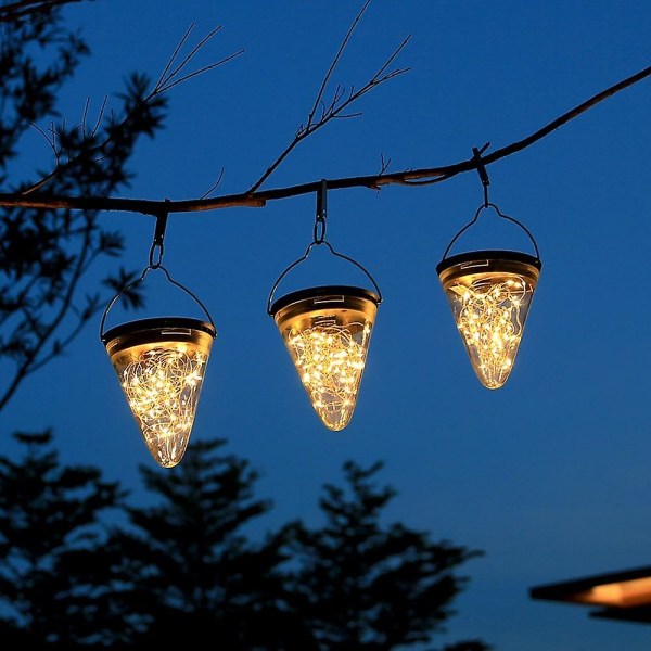 Solar Garden Lights udendørs vandtætte hængende lanterner