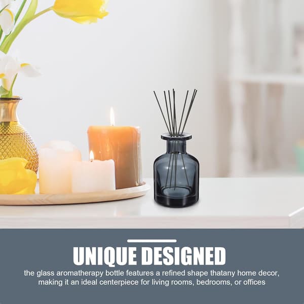 2 stk. Aroma Diffuser Flaske Glas Cylindrisk Rørpind Beholder Tom Dekorativ Krukke
