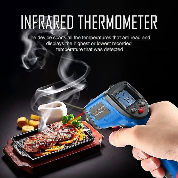 Berøringsfri LCD Laser Infrarød Digital Termometer Sensor