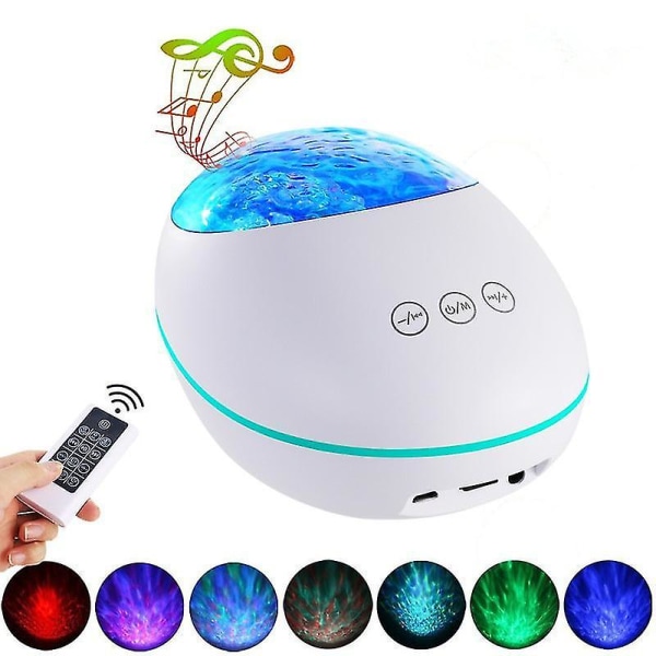Lucky Stone Ocean Wave Projektor Natlampe Bluetooth