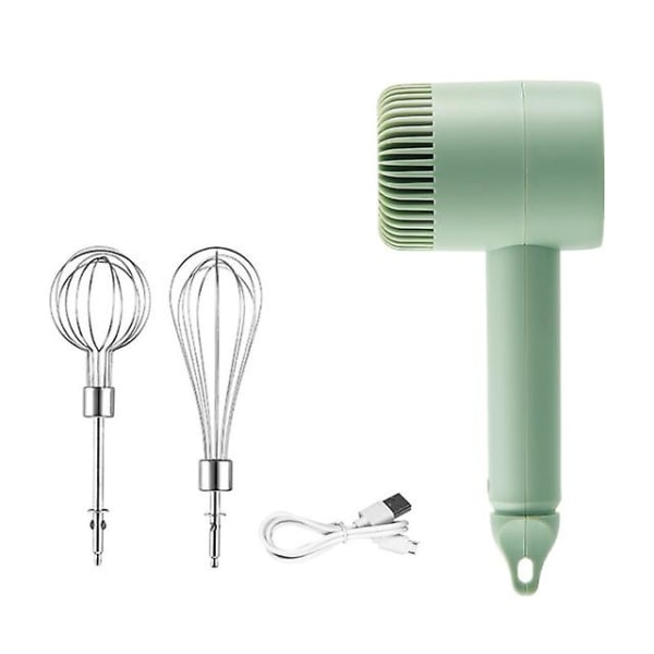Trådløs 3-trinns mini-mikser Elektrisk matblender Håndholdt mikser Green 2 set