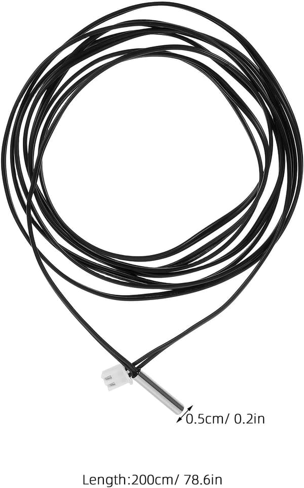 5 st termistor temperatursensor sond 2M kabel Ntc 1% noggrannhet vattentät temperatur digital sond