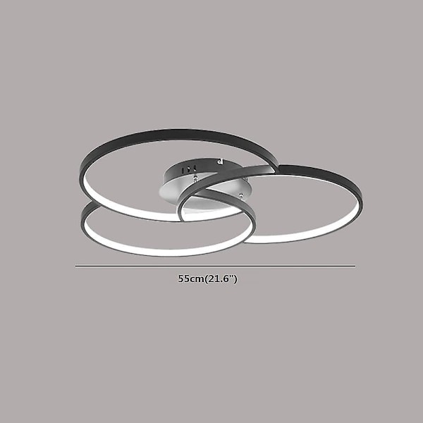 1-lys 55 cm taklampe i metall og silikagel, moderne