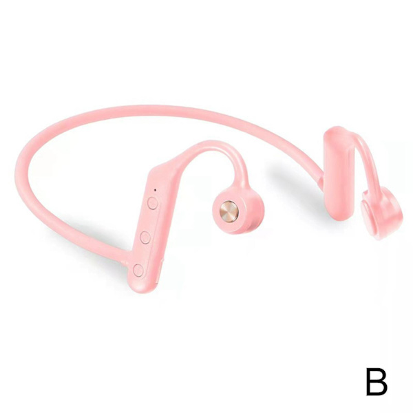 5.0 Trådløse Bluetooth Knogleledning Høretelefoner Sport Øretelefoner Nye (Pink) (1 stk)
