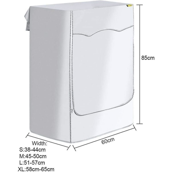 Sølv tørketrommel, vaskemaskintrekk Premium beskyttelsestrekk for vaskemaskin og tørketrommel (58-65 cm)