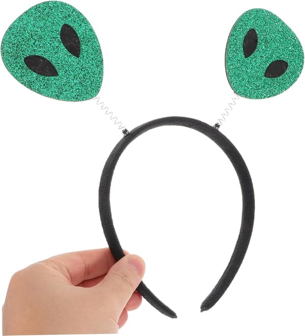 Halloween Pannebånd Glitter Antenne Kostyme Tilbehør for Romtema Fester Passform