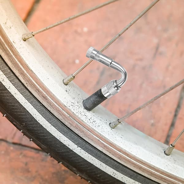 4 st 45-graders mässingsluftdäcksventilförlängningsadapter silver för bilmotorcykel lastbil husbil däckventilförlängning