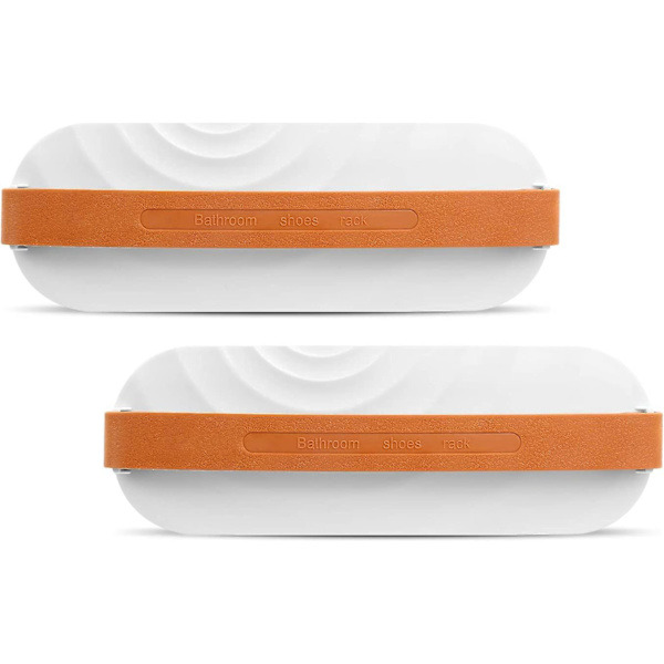 Badtoffelställ, Väggmonterat Skoställ, Dörrskoställ, 2-pack (Elfenben)