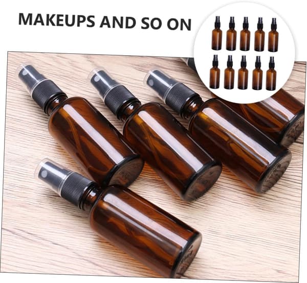 8st 50ml bruna oljesprayflaskor i glas, påfyllningsbara presspumpar, bärbara sprutor för resor och utomhusaktiviteter