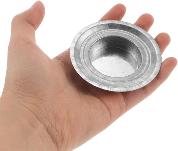 10 stk. innlegg i rustfritt stål for telys, solid erstatning for lysholder