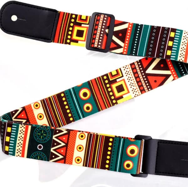 Gitarrrem Bekväm Cross-body Sling Etnisk Stil Justerbar Tillverkad av Robust Polyester