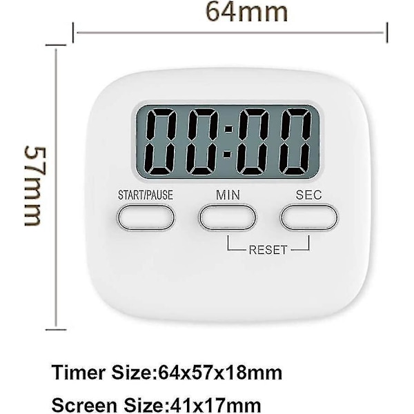 Køkken Timer, Digital Køkken Timer Magnetisk Nedtællings Stopur Timer