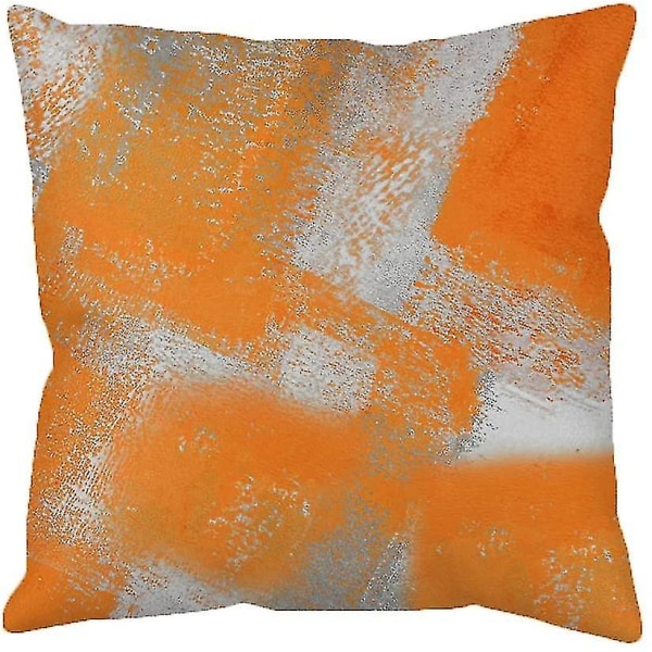 Poltettu oranssi tyynynpäällinen 18x18 Boho koristeellinen abstrakti  värilohko 49d3 | Fyndiq