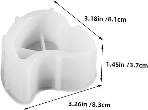 2 stk hjerteformede silikonform for stearinlys til Valentinsdag DIY voks smelter