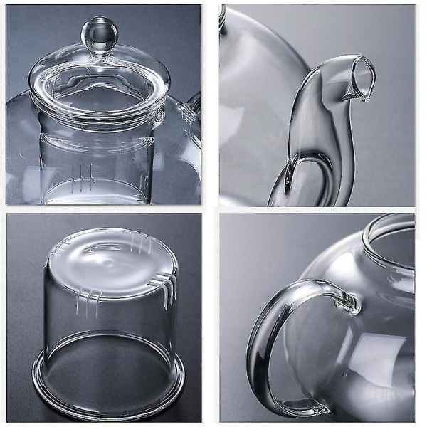 1000ml Värmebeständig Glas Te Kanne Teinfuser Karaff