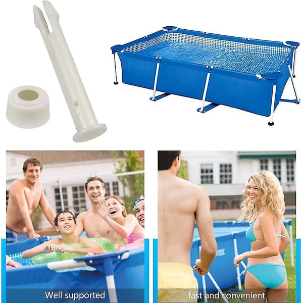 Sæt med Plastik Pool Samlingsben, Plastik Udskiftnings Pool Samlingsben til Ramme Pool Intex Pool Udskiftningsdele, Pool Udskiftningsdele (2,36 tommer hvid 10 stk)