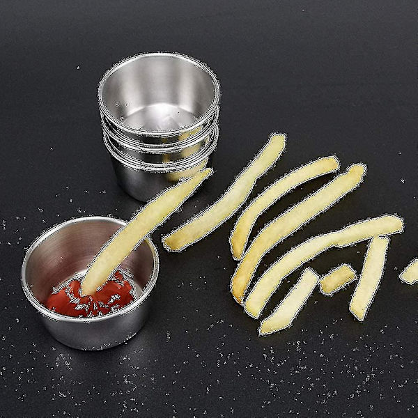 4 kpl 304 Ruostumattomasta Teräksestä Valmistettuja Kastikkeiden Astioita, Uusiokäyttöisiä Kastikkeiden Säiliöitä, Appetizer-Astioita