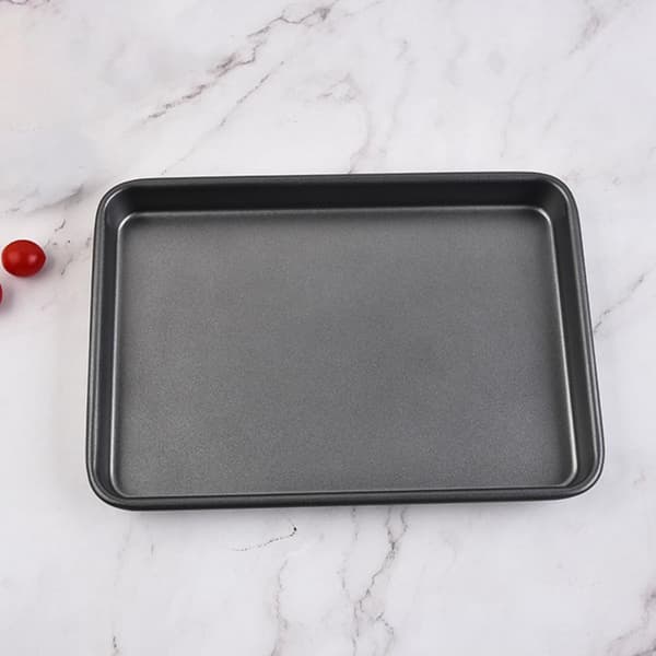 2 st non-stick bakplåtsset i kolstål, rektangulär återanvändbar kaka