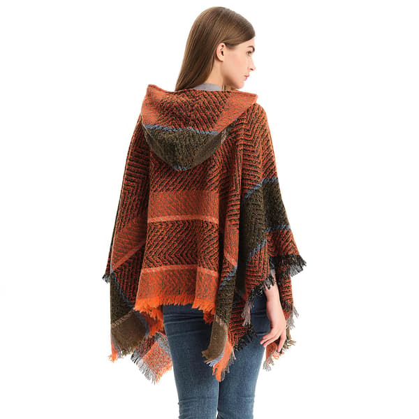 Herringbone Huva med Krage Blue
