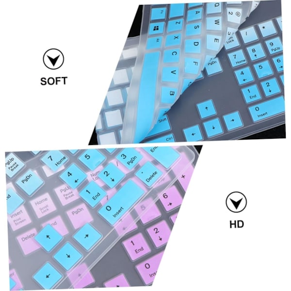 2 st Tangentbordsskydd Silikon Tangentbordsskydd Vattentätt för Kb216p / Kb216t / Wk636 Omslag Gradient