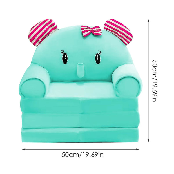 Børne Lazy Sofa 2 i 1 Plys Foldbar Sofa Betræk Stol