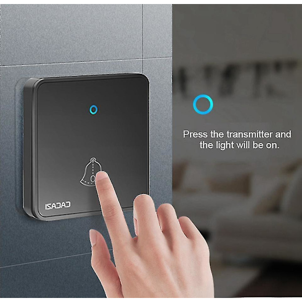Trådløs Dørklokke 300m Fjernbetjening Batteri Vandafvisende Smart Hus