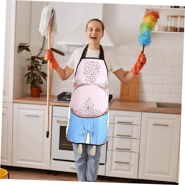 Humoristisk Forkle 74 * 56cm Twill Stoff Bbq Grilling Kjøkken Matlaging Nyhet Design