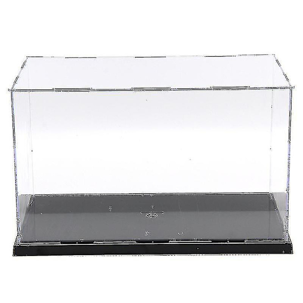 30cm Perspex Akryl Displaykasse H-boks Plastbase Støvfri Figur Trofæ