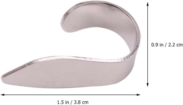 4 delar gitarrplektrum i rostfritt stål, bekväm öppen design