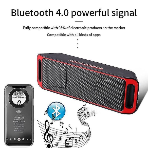 Boombox trådlös utomhus Bluetooth högtalare Dual Mini