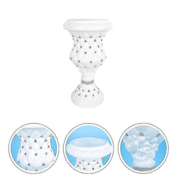 1 stk Marmor Pillar Formet Blomsterpotte Blomster Vase Bryllup Blomsterplante Potte
