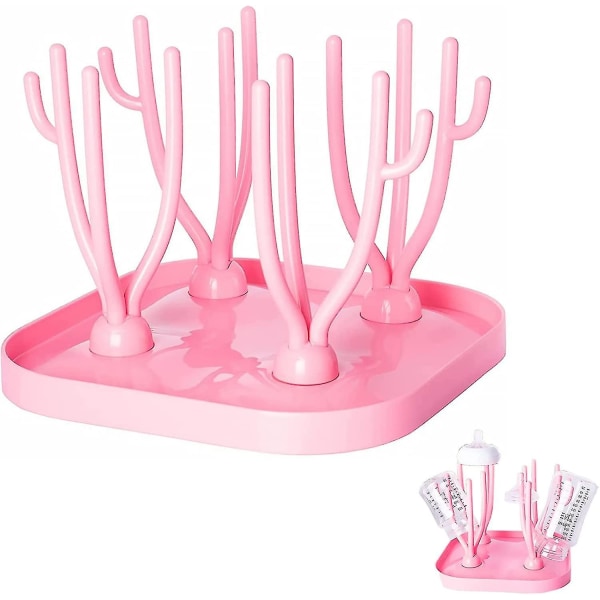 Mjölkflaskhållare Vattenkoppställ Avtagbart Fack Rosa