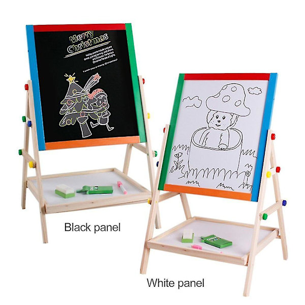 Justerbar Tegnebrett for Barn, Foldbar Magnetisk Trepanel