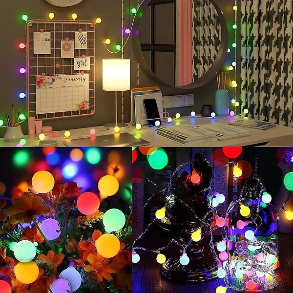 Mini Globus String Lights Batteridriven Fjärrkontroll Inomhus 50